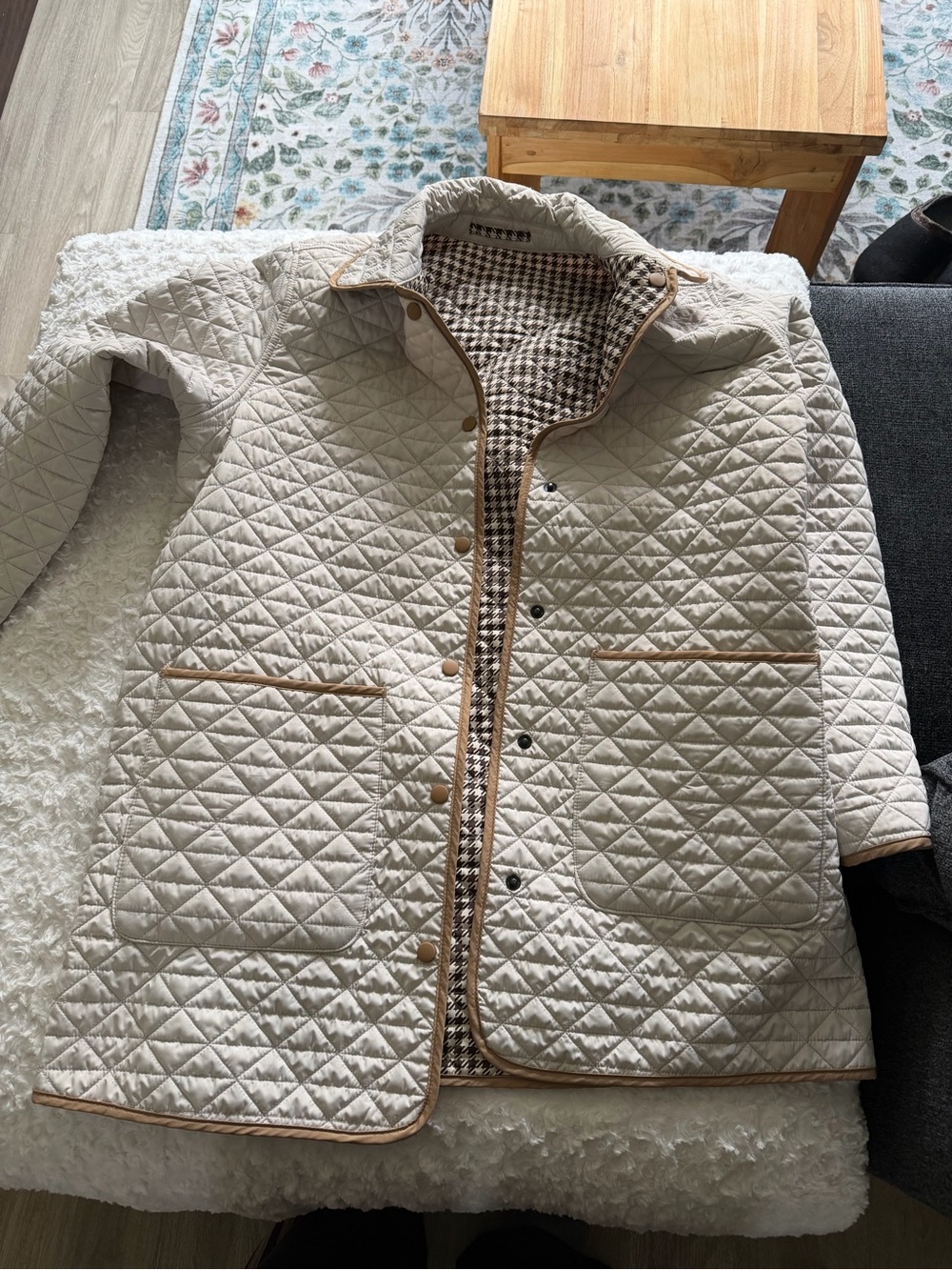 Lands End reversible barn coat